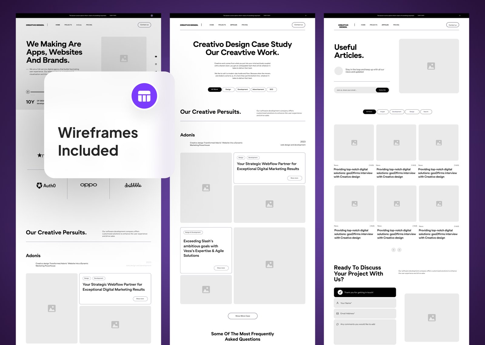 Design Agency Website UI Design