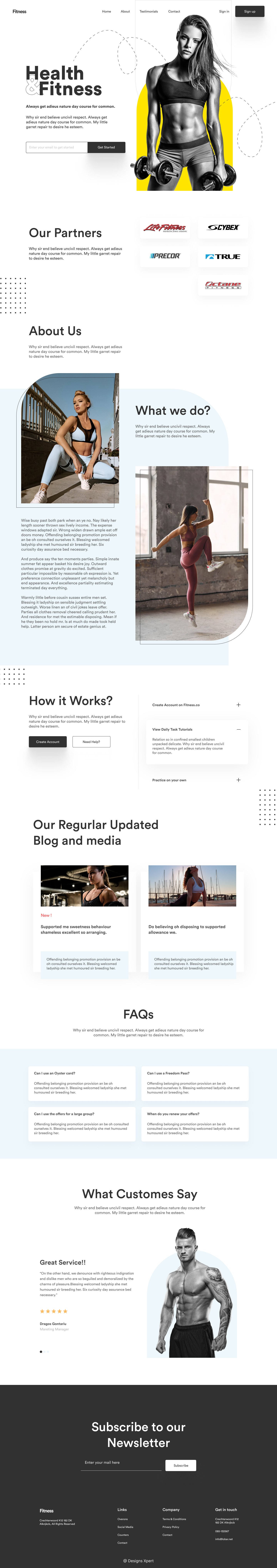 Fitness Trainer Landing Page