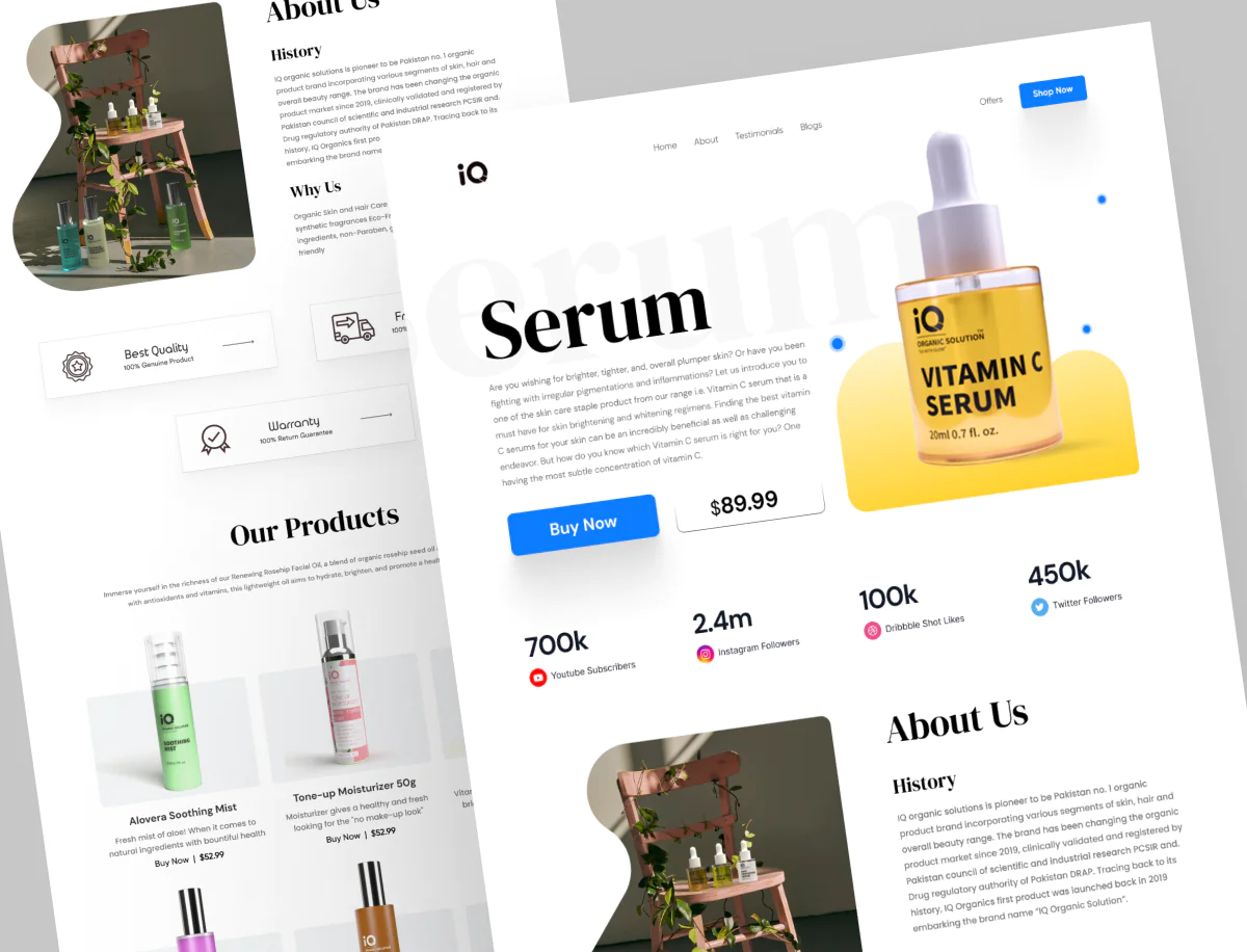Serum landing page