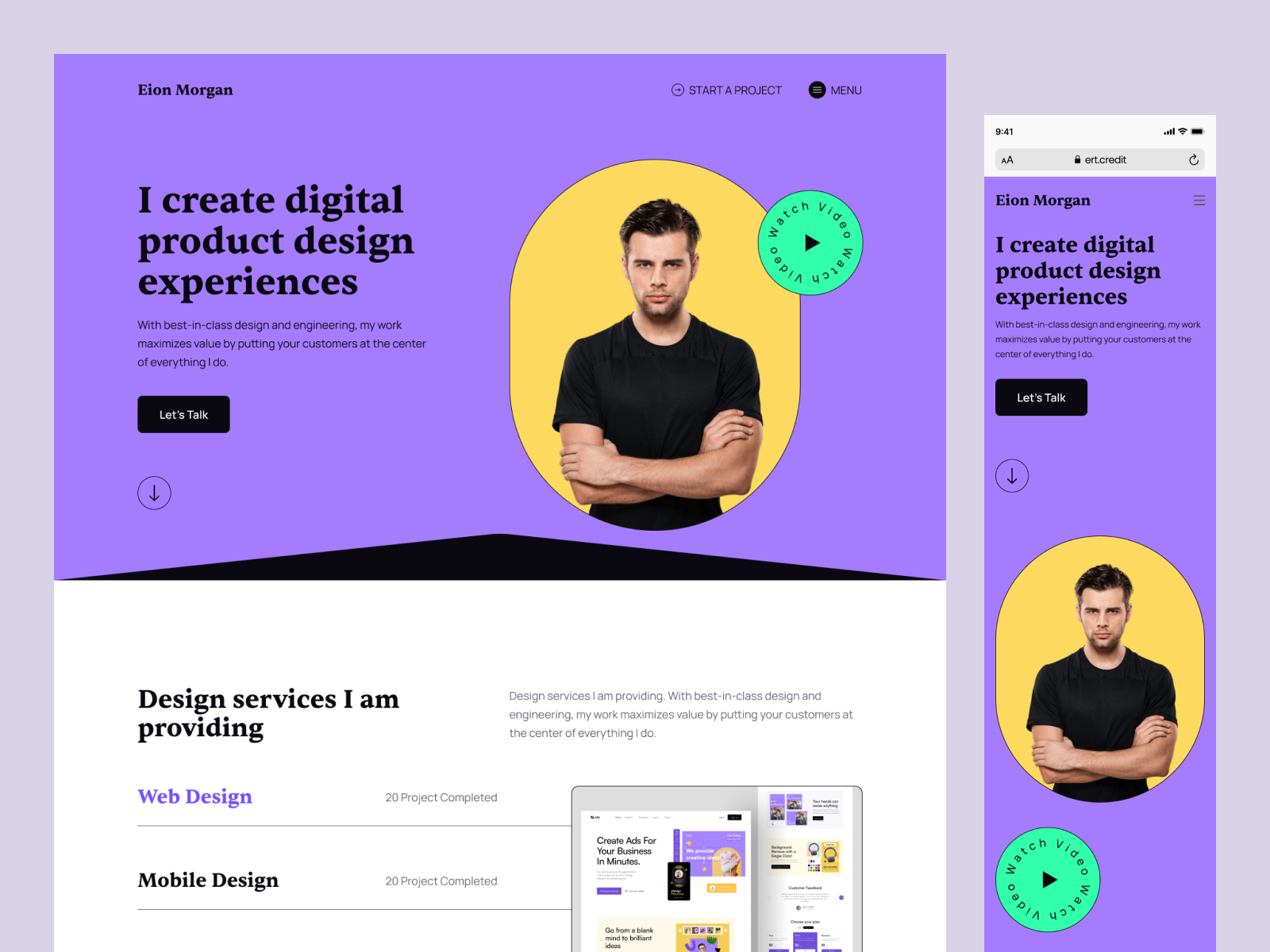 Personal Portfolio Landing Page