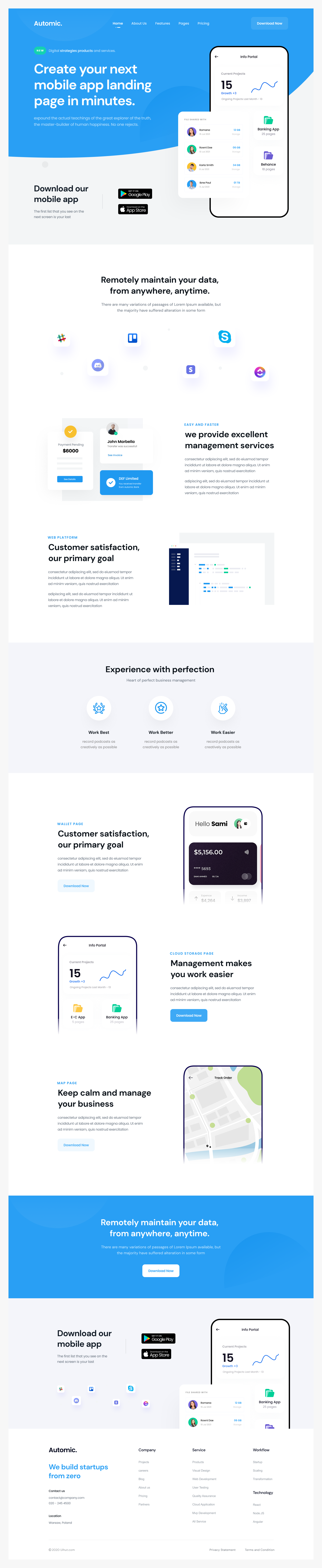 Modern SaaS & Mobile App Landing Page