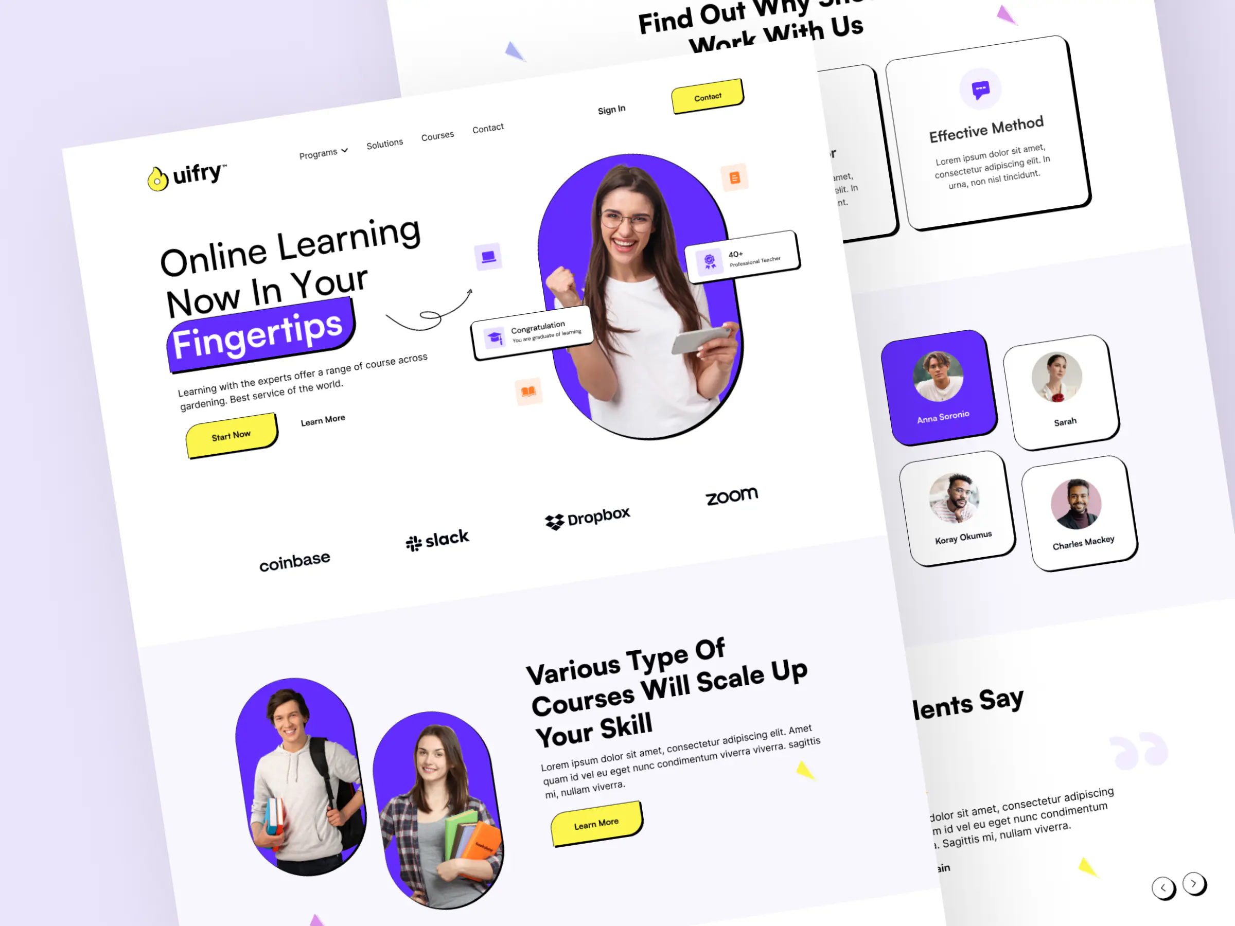 Online Learning Platform Landing Page