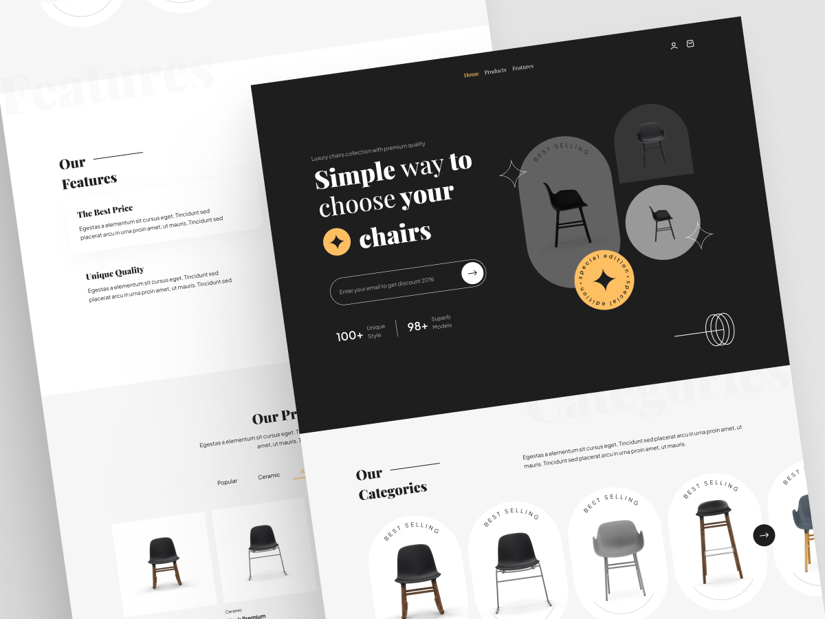Ecommerce Furniture Landing Page