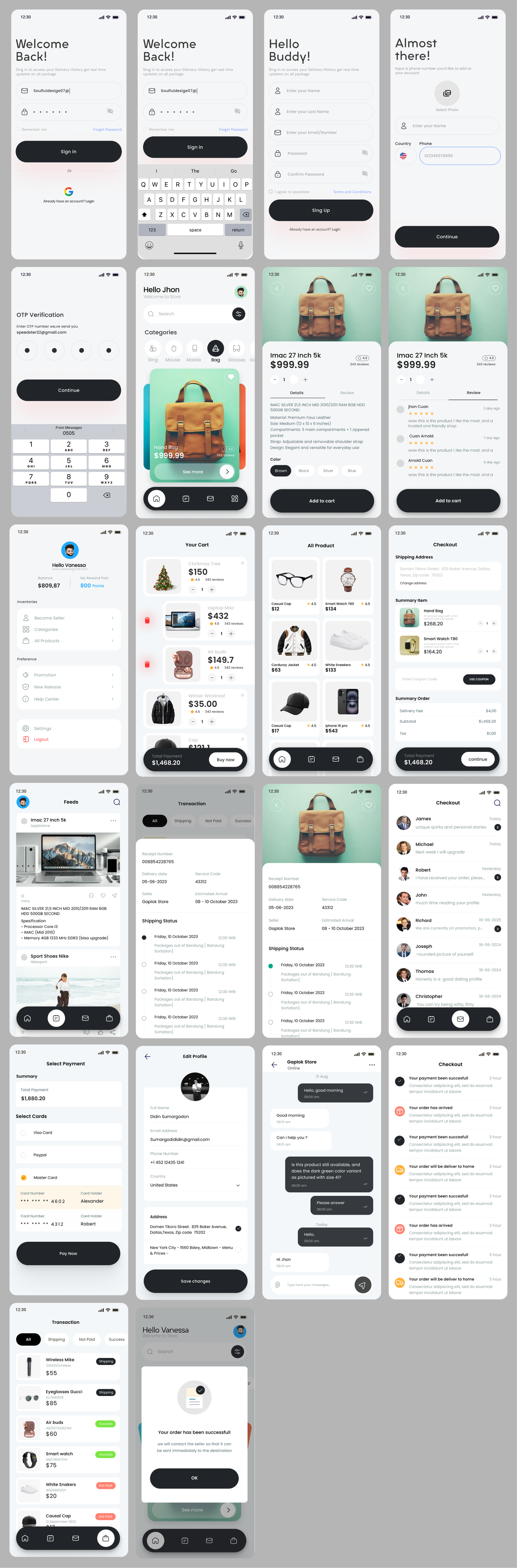 Ecommerce Shopping App Design