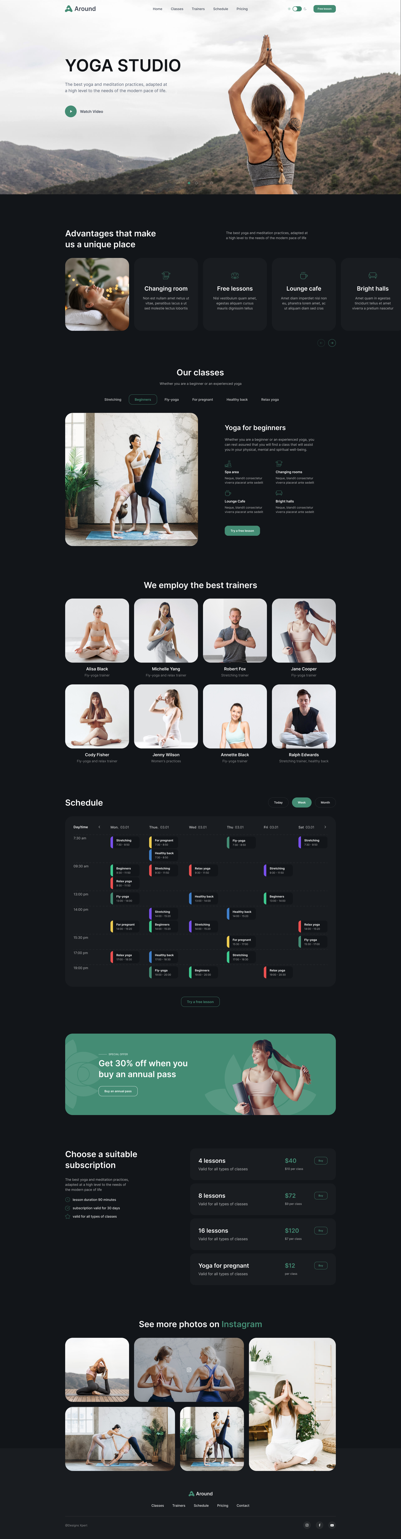 Yoga and fitness web