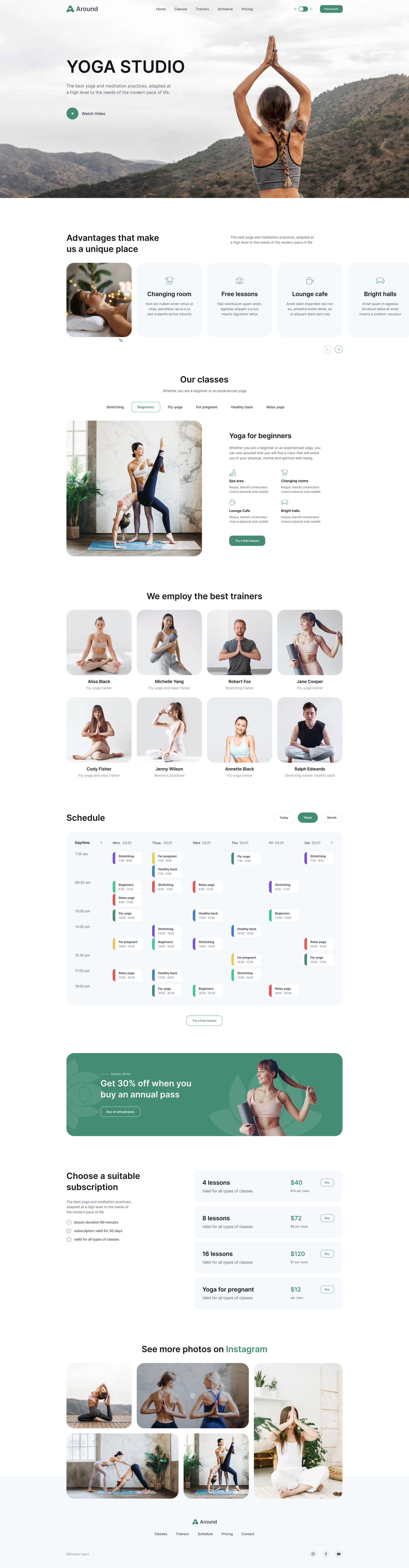 Yoga and fitness web