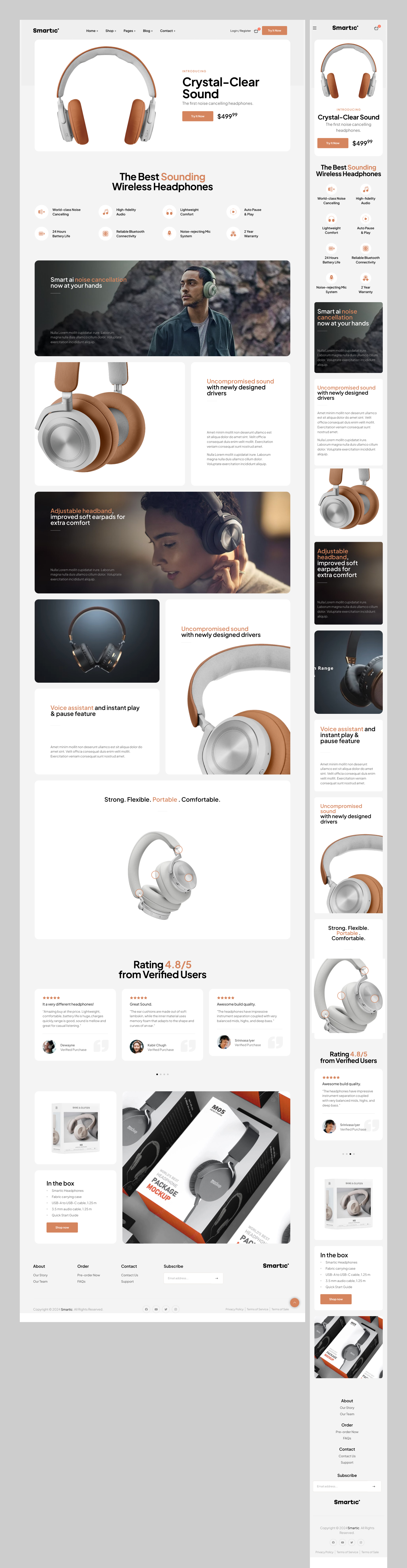 Smartic Headphones Landing Page