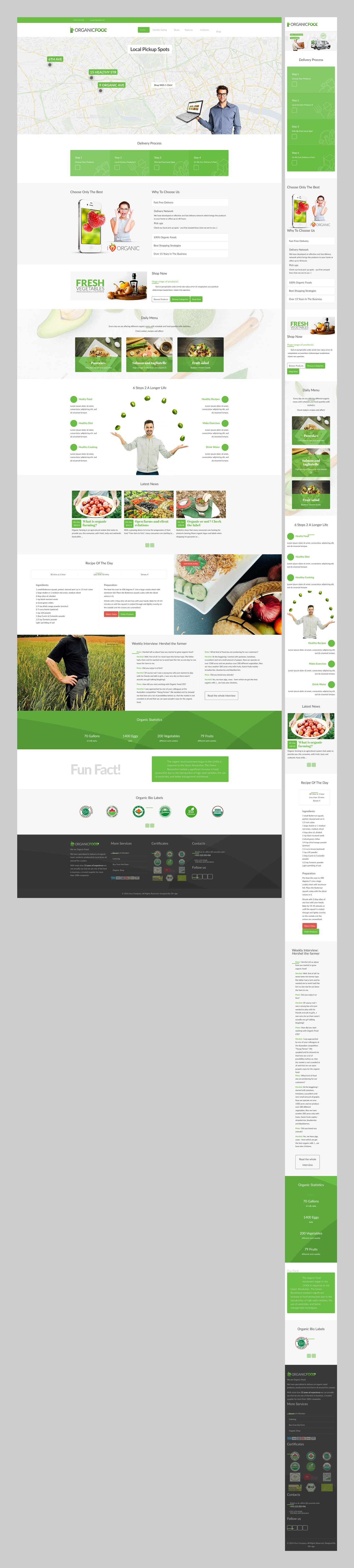 Organic Food Delivery Landing Page