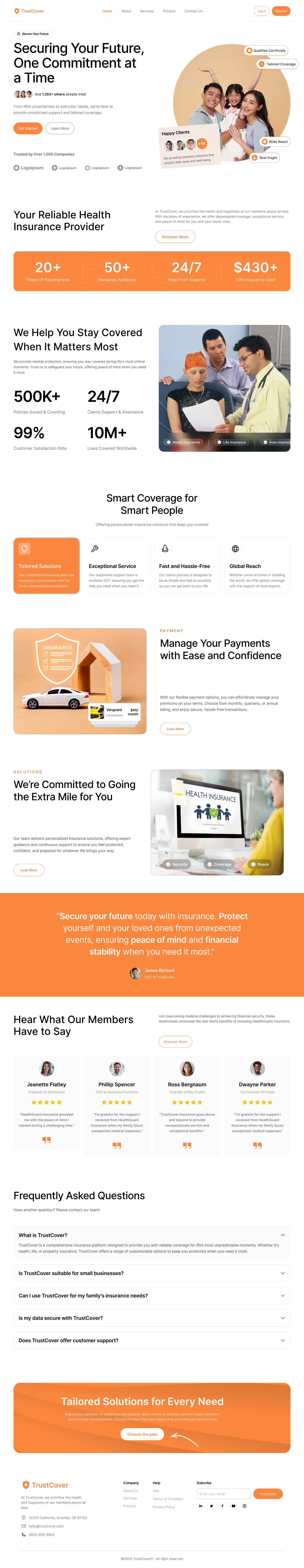 Insurance Landing page