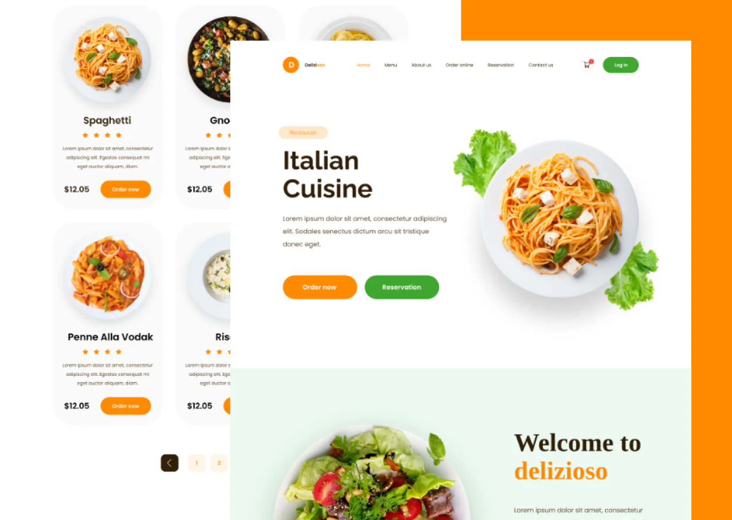 Delizioso – Fresh & Modern Italian Food UI Kit