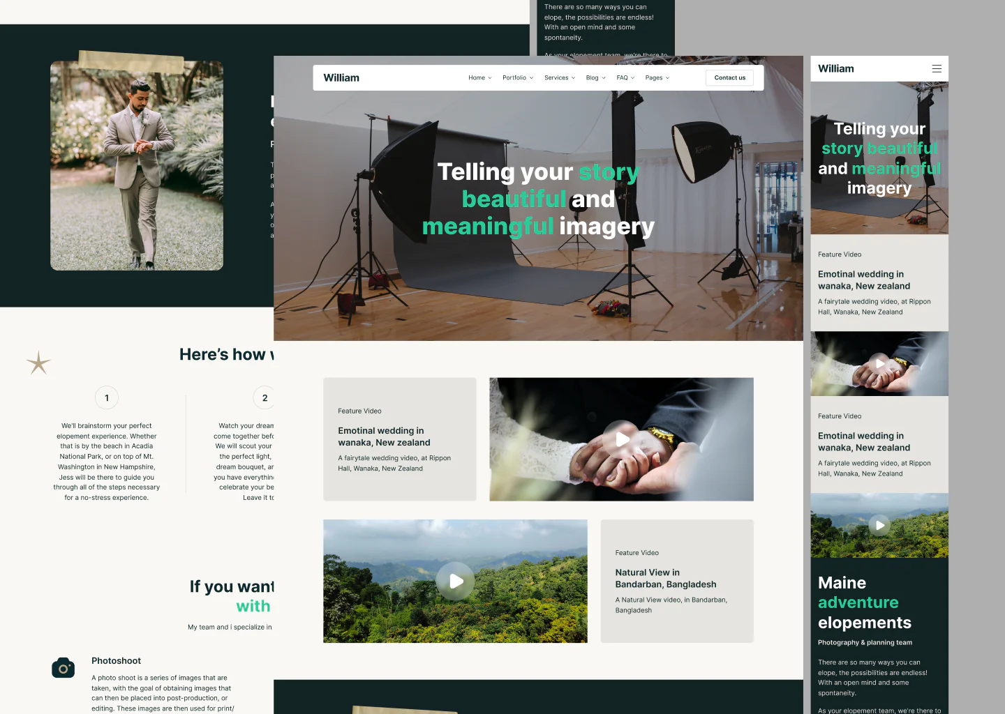 Photography & Videography landing page