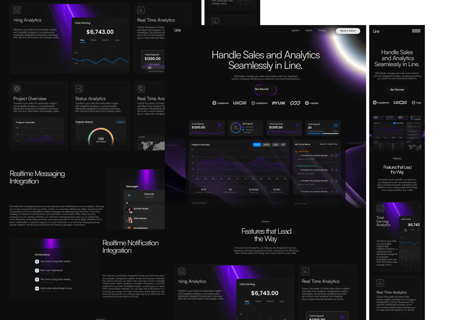 Saas landing page