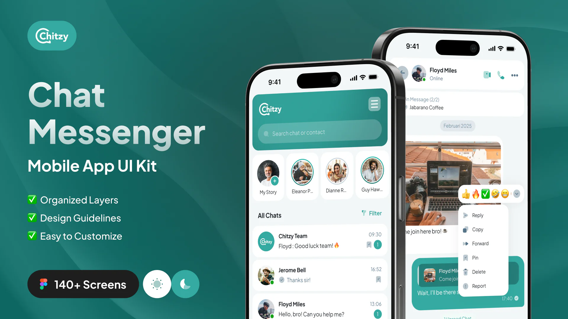 Chitzy Chat Messenger – Premium Mobile App UI Kit