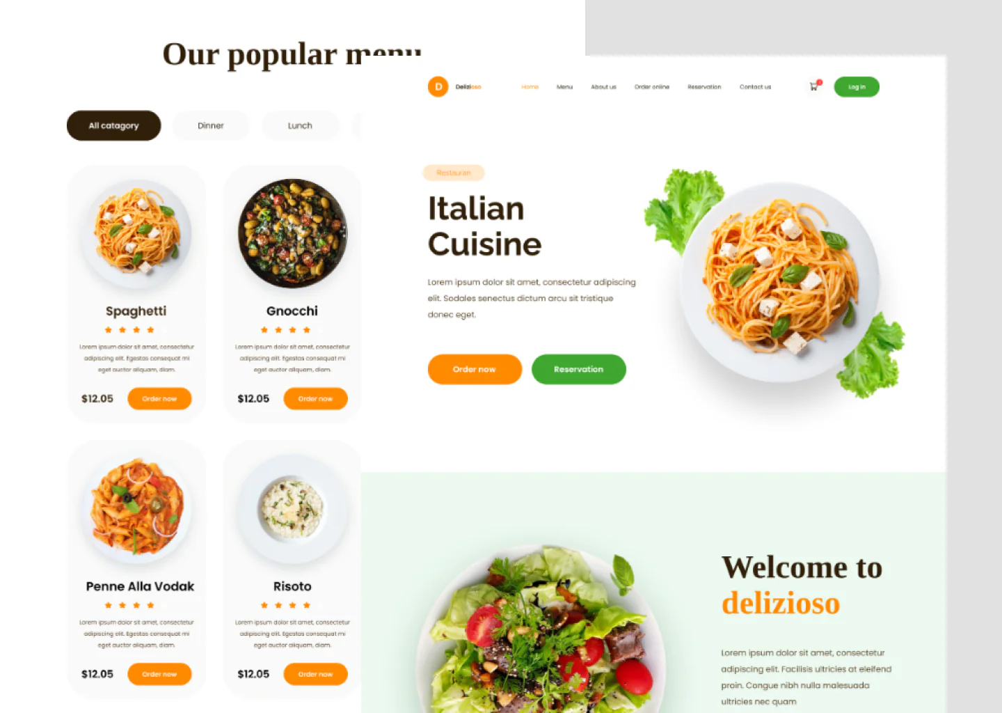 Delizioso – Modern Food Delivery & Restaurant web app