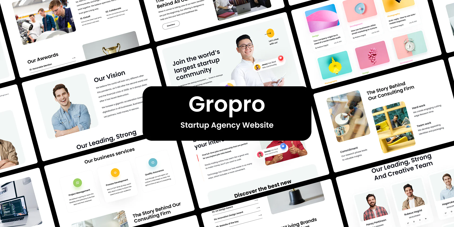 Gropro – Modern UI Kit for Startup & Consulting Agencies