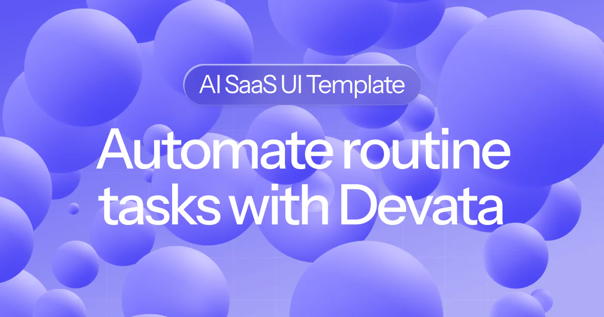 Devata – AI SaaS Automation Landing page