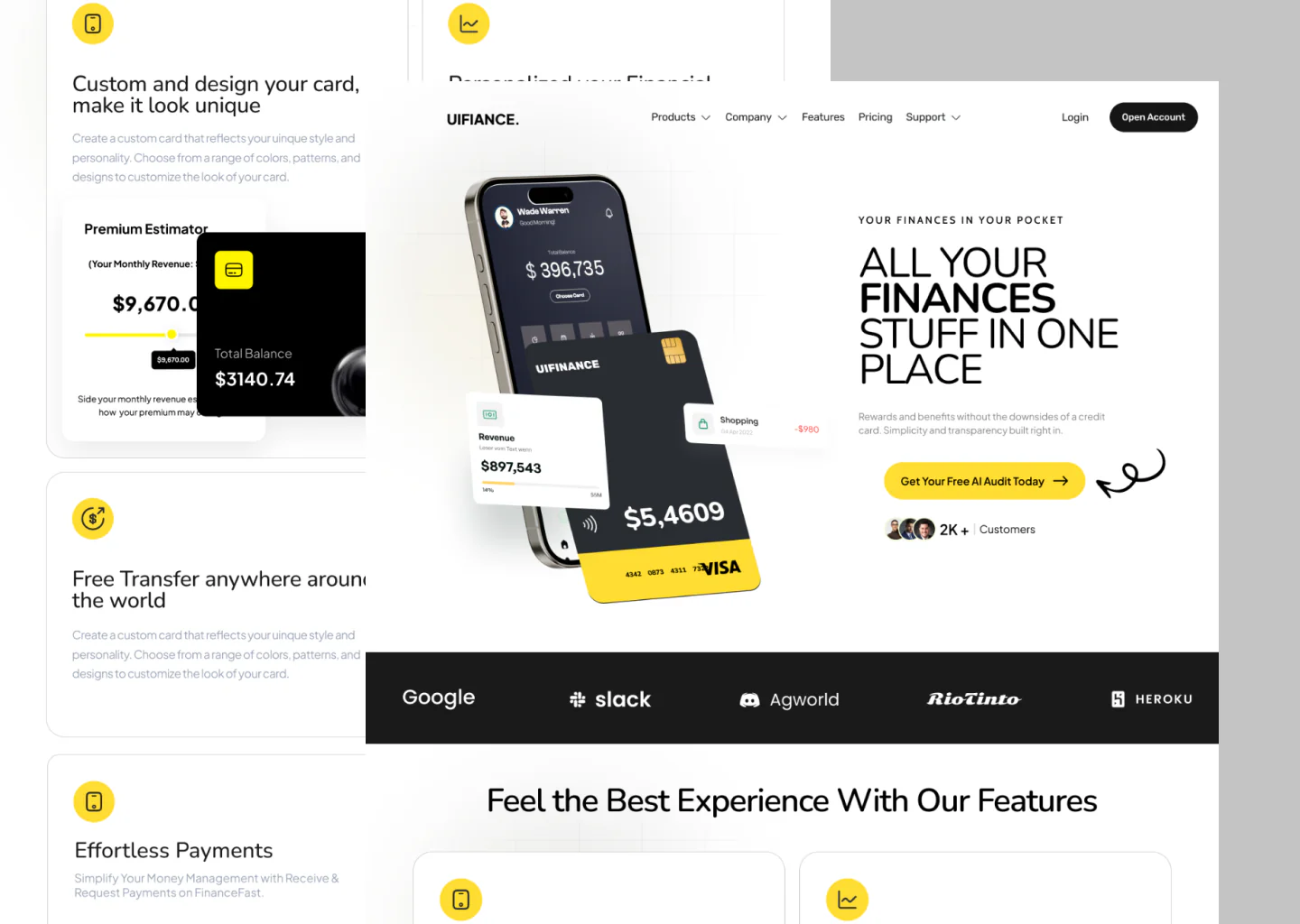 Smart Financial Dashboard Landing Page