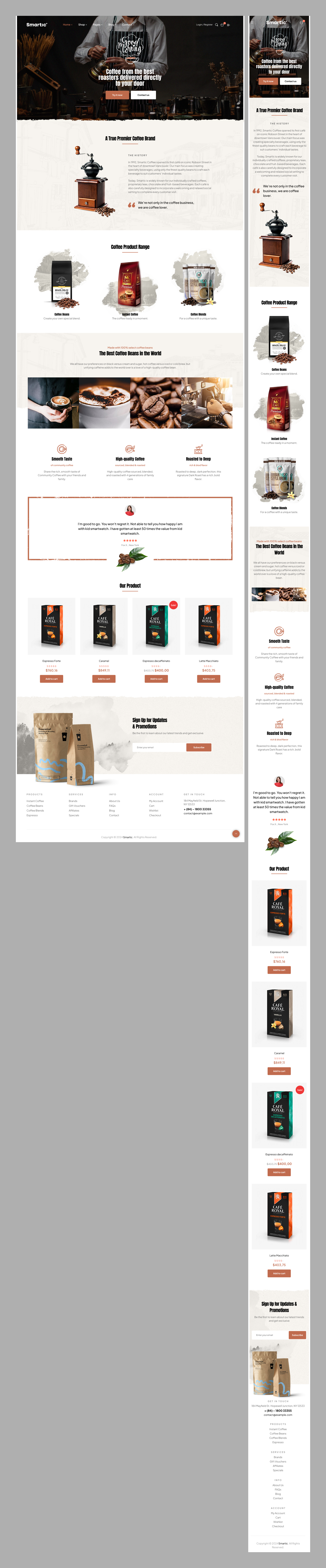 Coffee Brand Landing Page