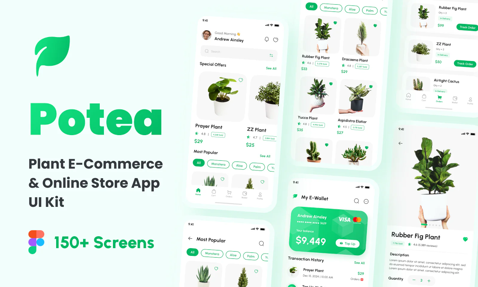 Potea – Modern Plant E-Commerce & Green Store UI Kit