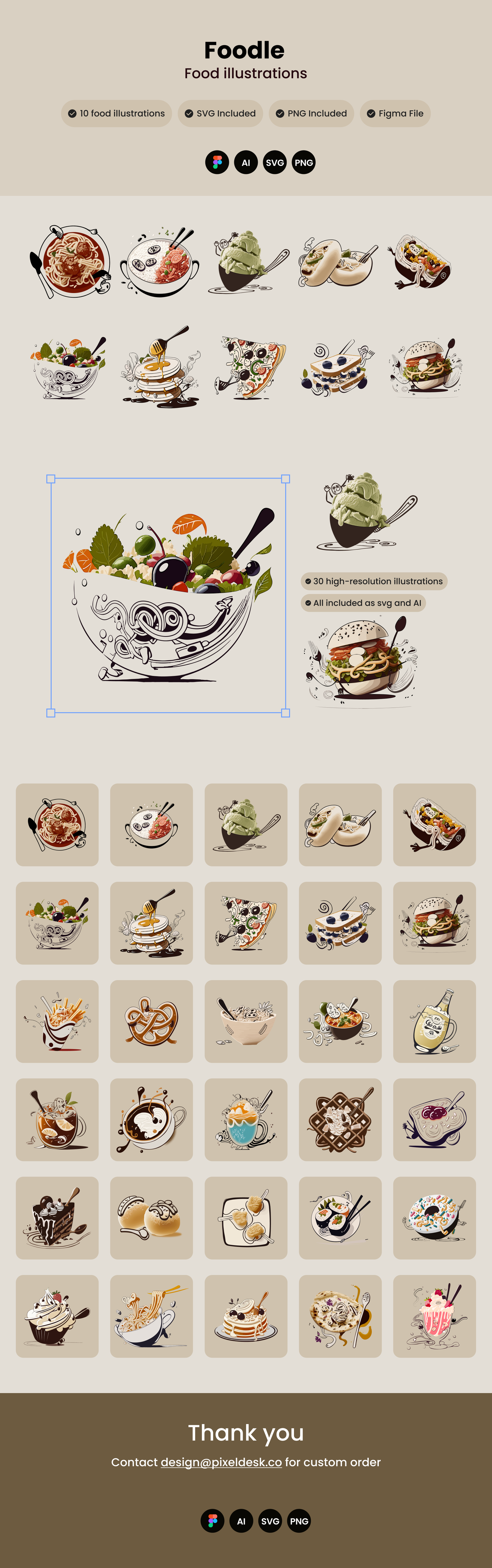 Foodle – 30 Playful Food Illustrations