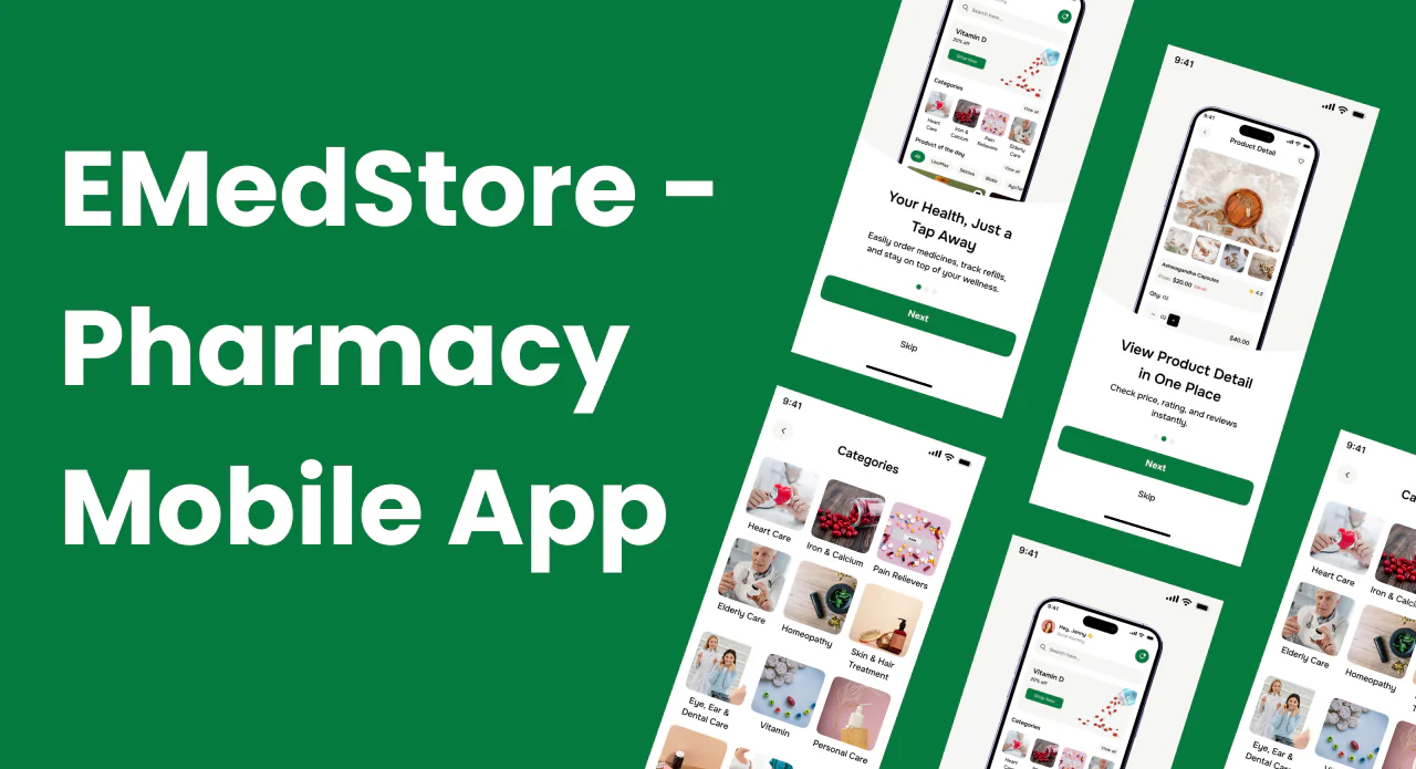 EMedStore – Complete Pharmacy Mobile App UI Kit