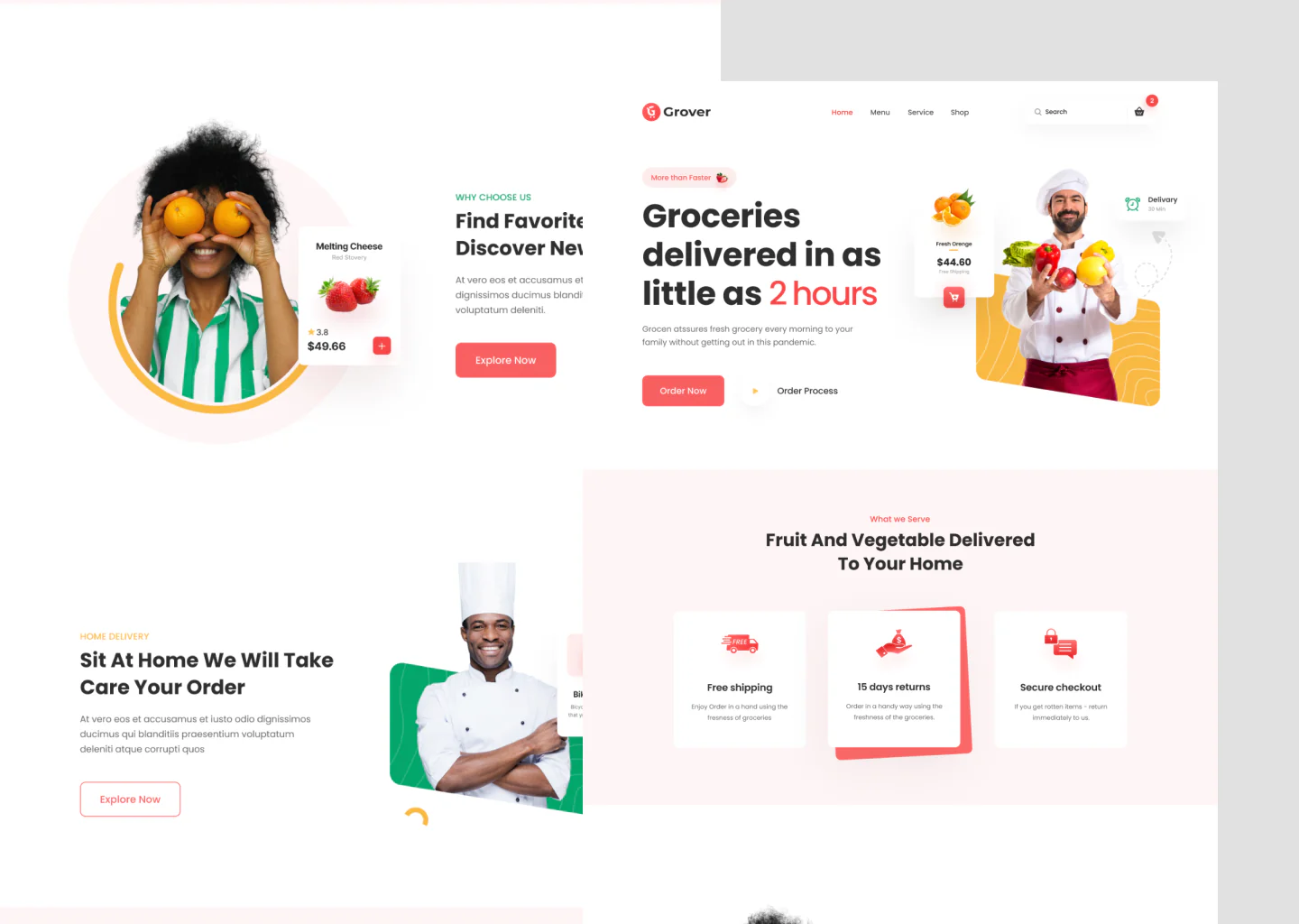 Grocery Delivery Landing page