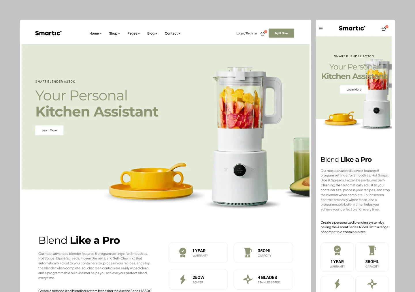 Smart Kitchen Appliance Landing Page