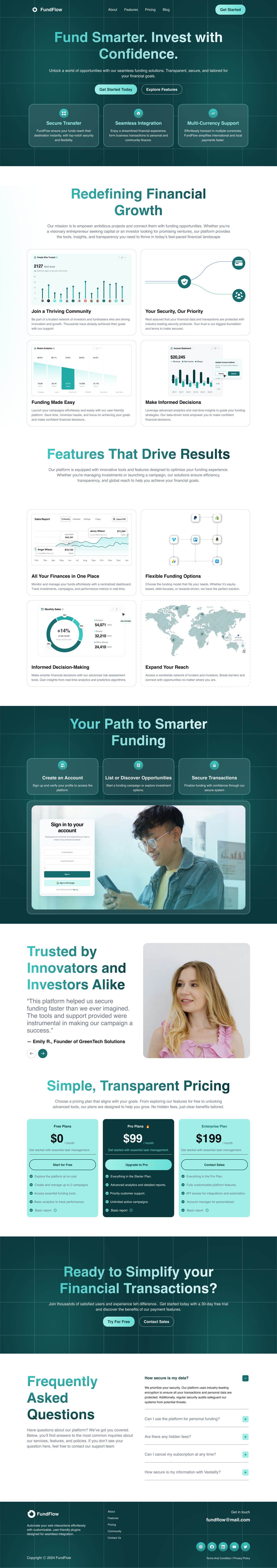FundFlow – Smart & Secure Fintech Dashboard UI Kit