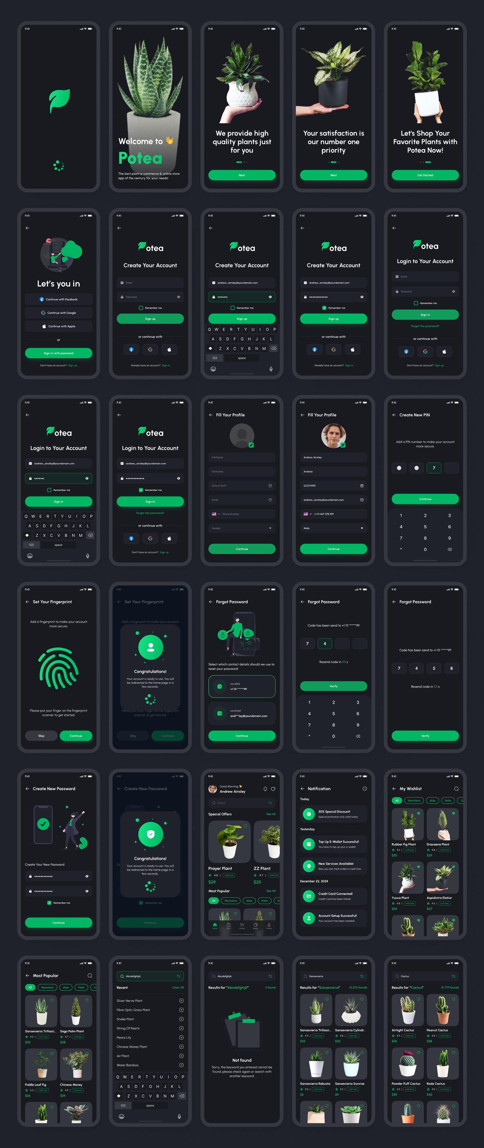 Potea – Modern Plant E-Commerce & Green Store UI Kit