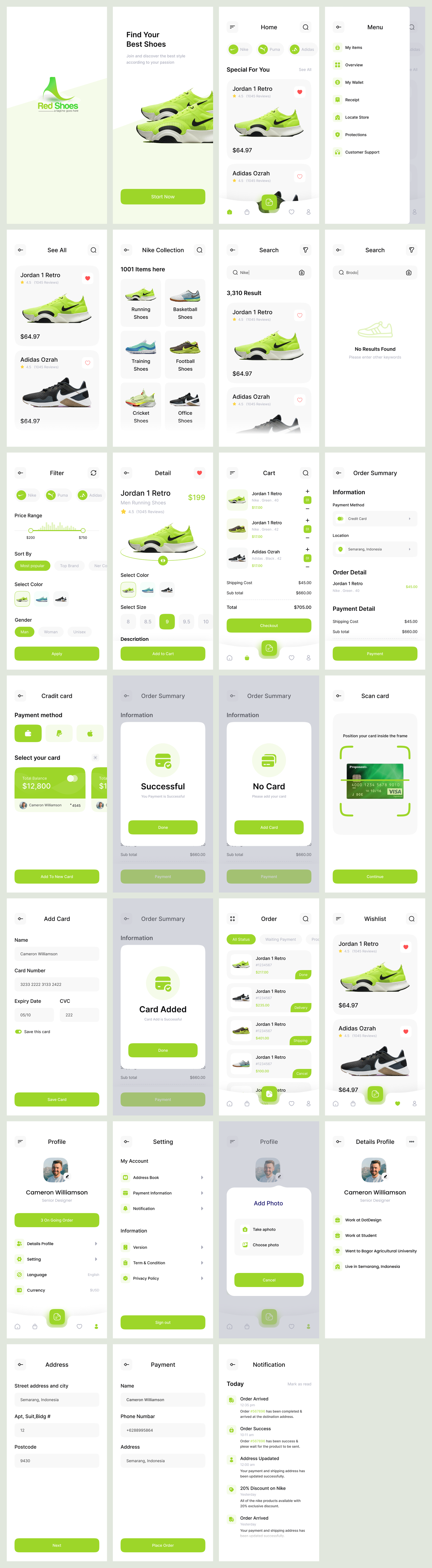Shoes App Design