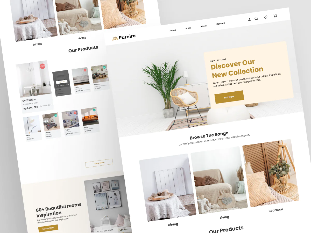 Ecommerce furniture Store Website