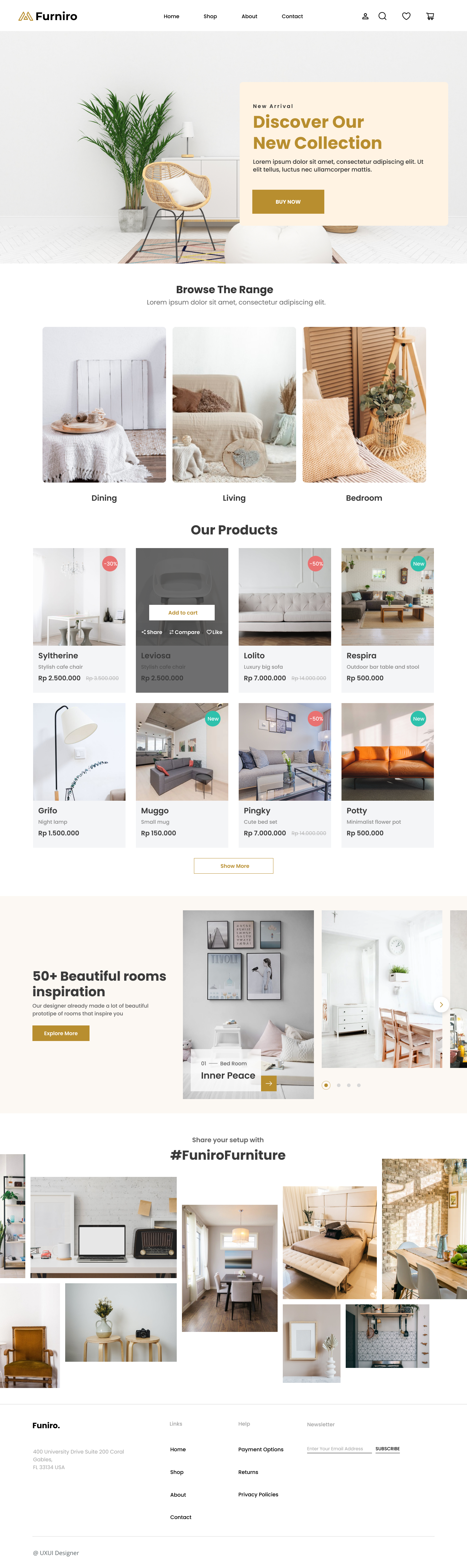 Ecommerce furniture Store Website