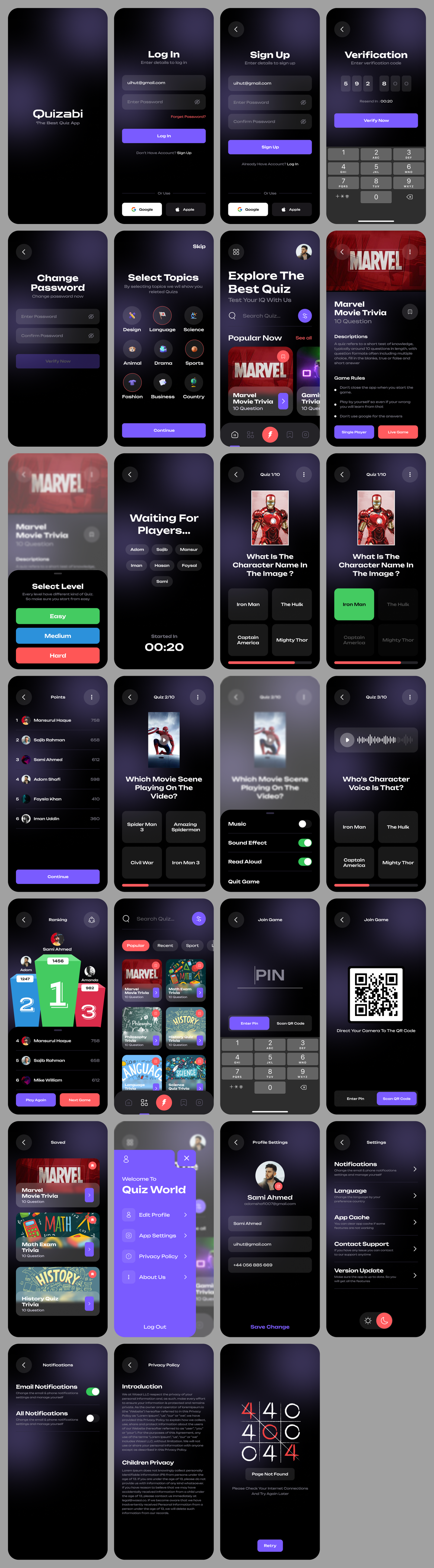 Quiz App Design