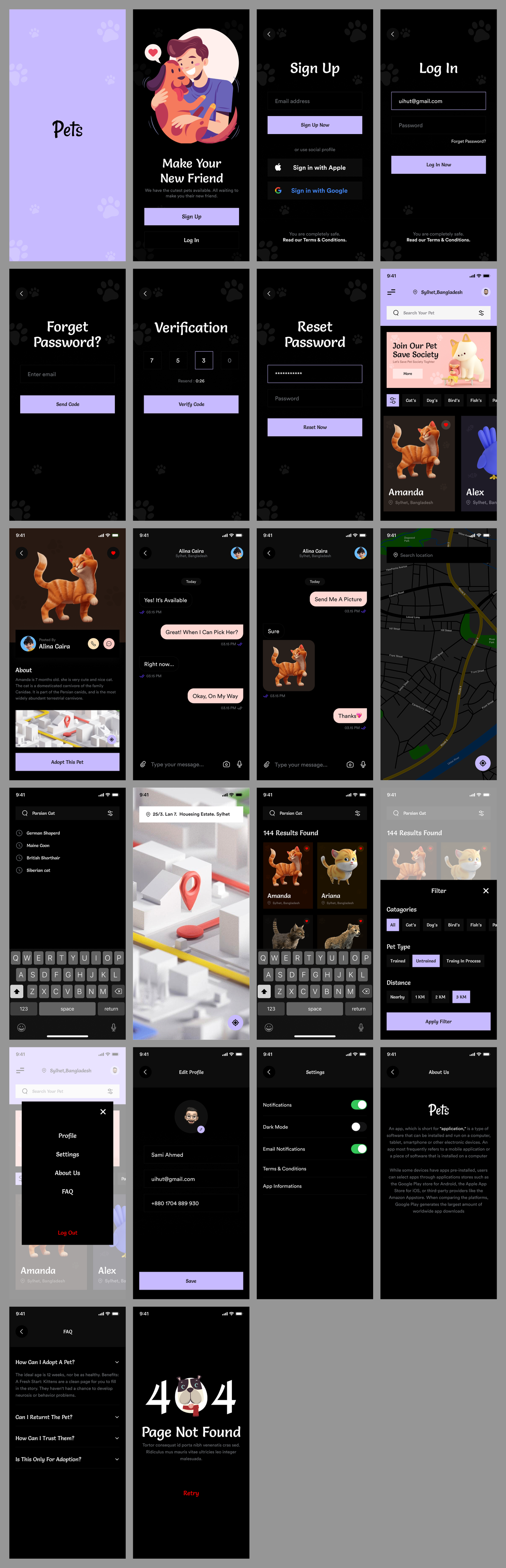 Pet Adoption App Design