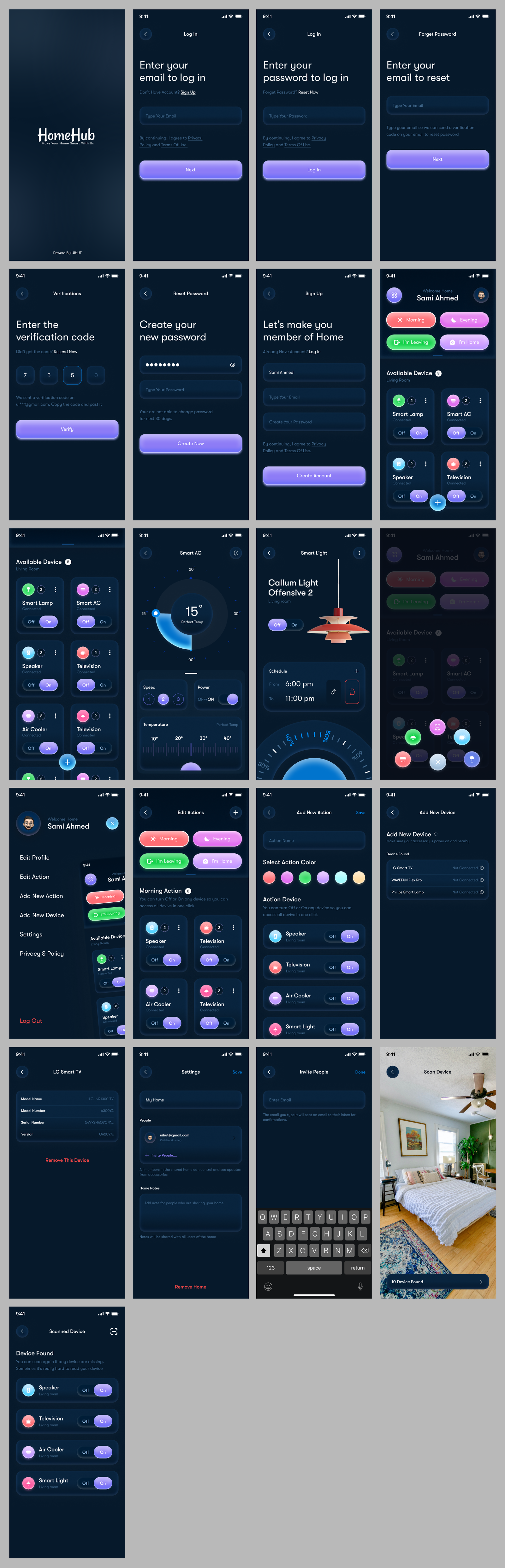 Smart Home App Design