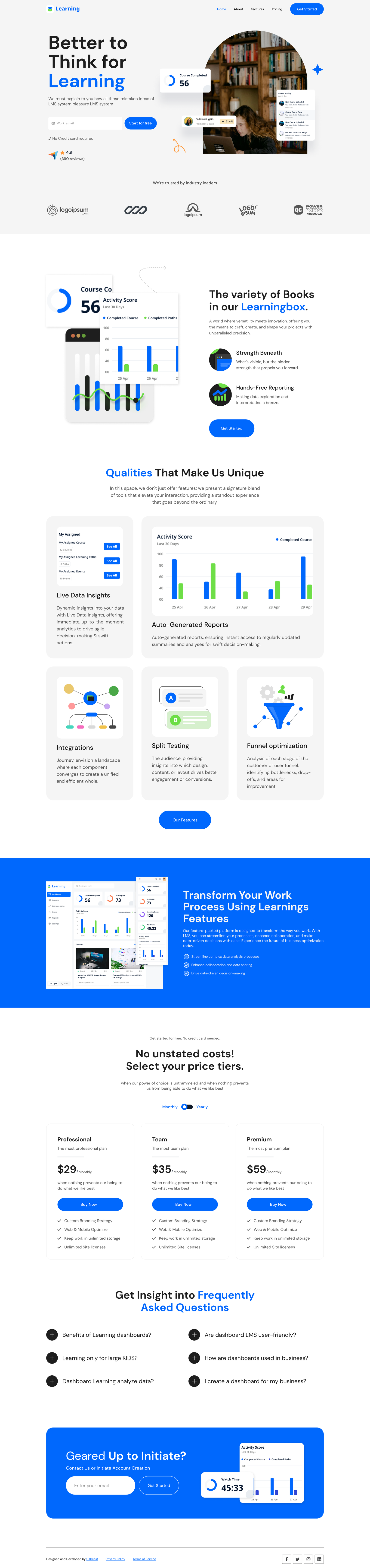 Saas Website Landing Page