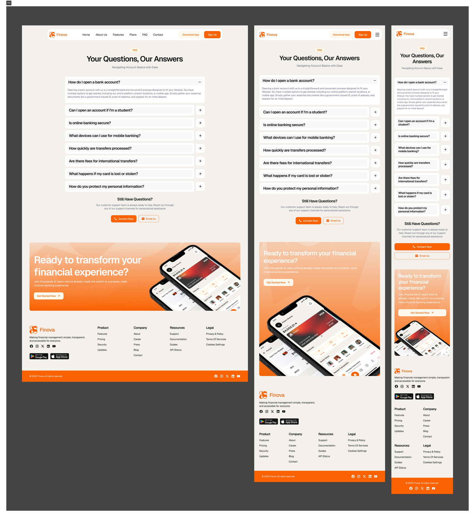 Finance Website Design