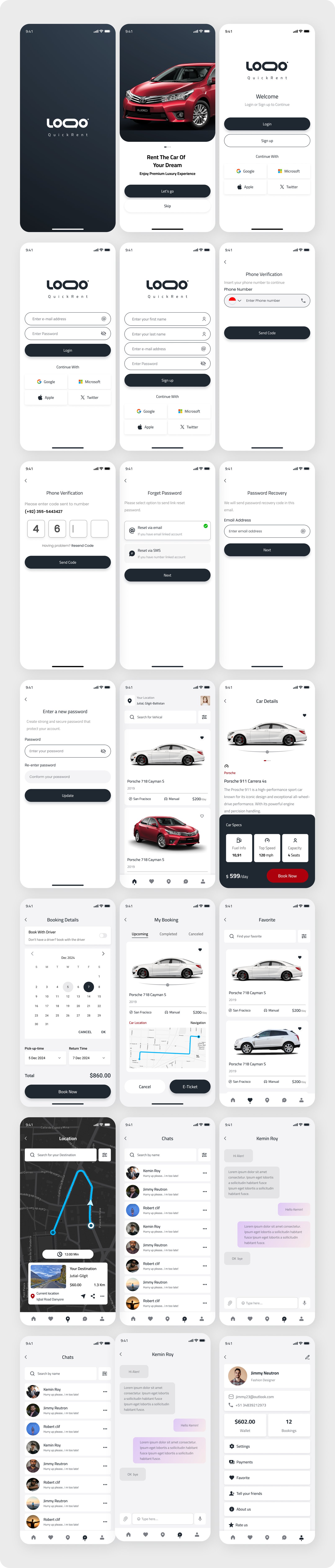 Car Rental App uikit