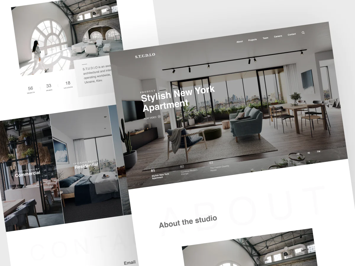 Interior & Architecture Design Website Design