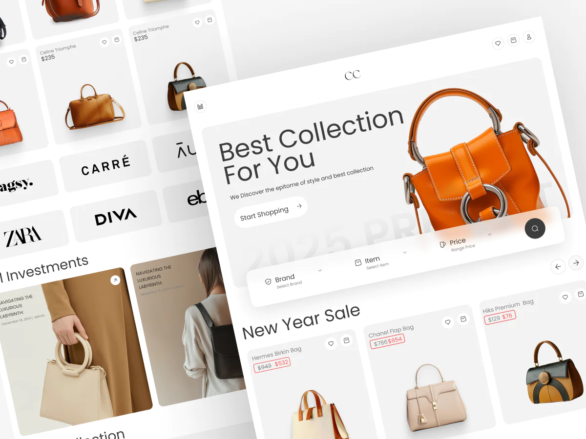 ecommerce website design uikit