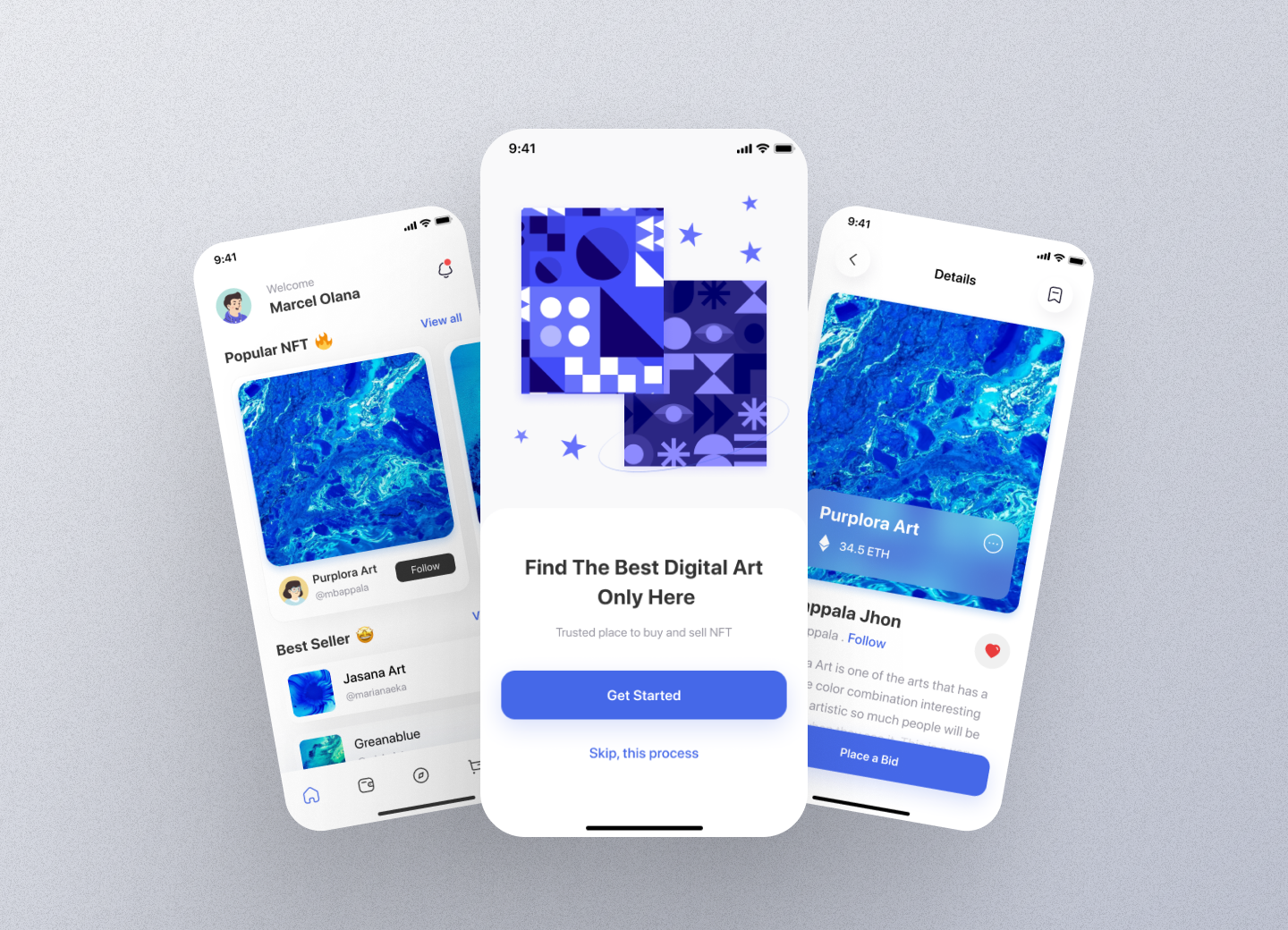 NFT Marketplace Mobile App Design