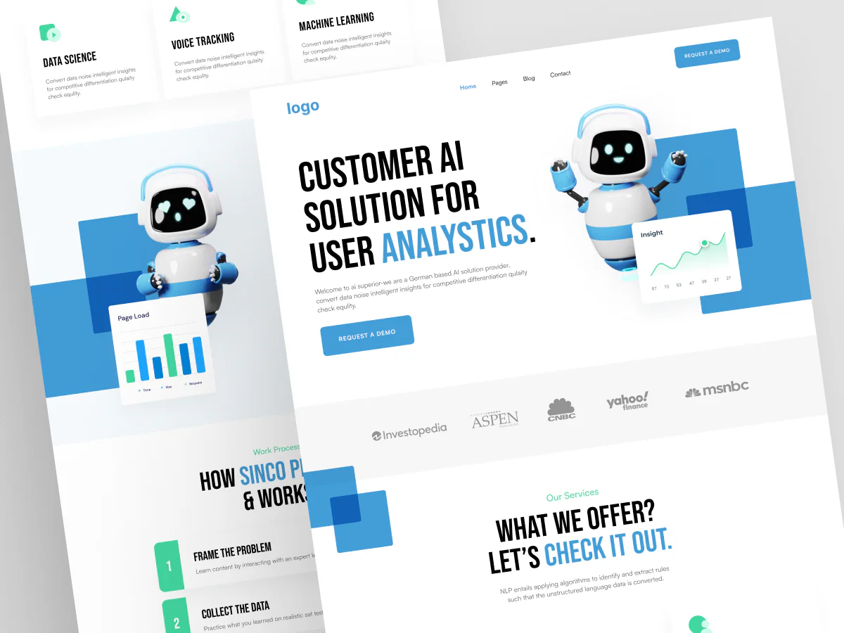 Customer AI – User Analytics Website Design