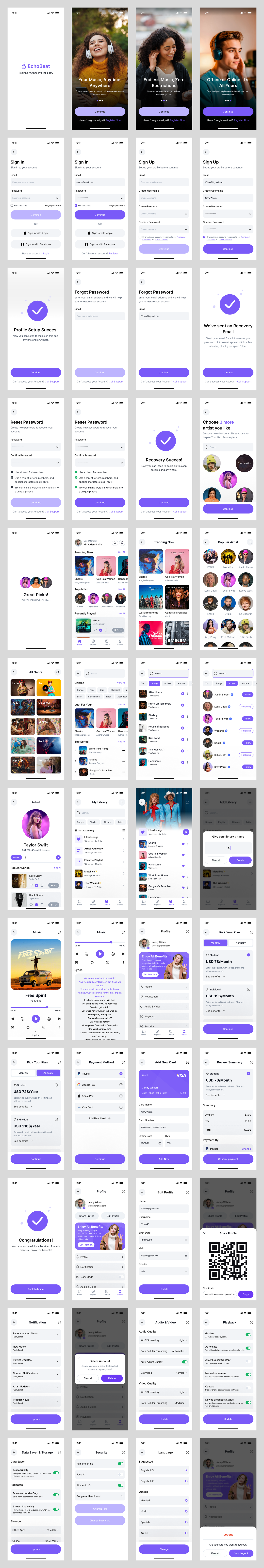 Music Player Mobile App Design