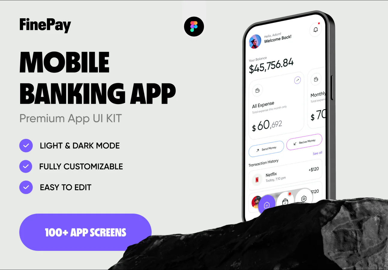 Premium Mobile Banking App UI Kit