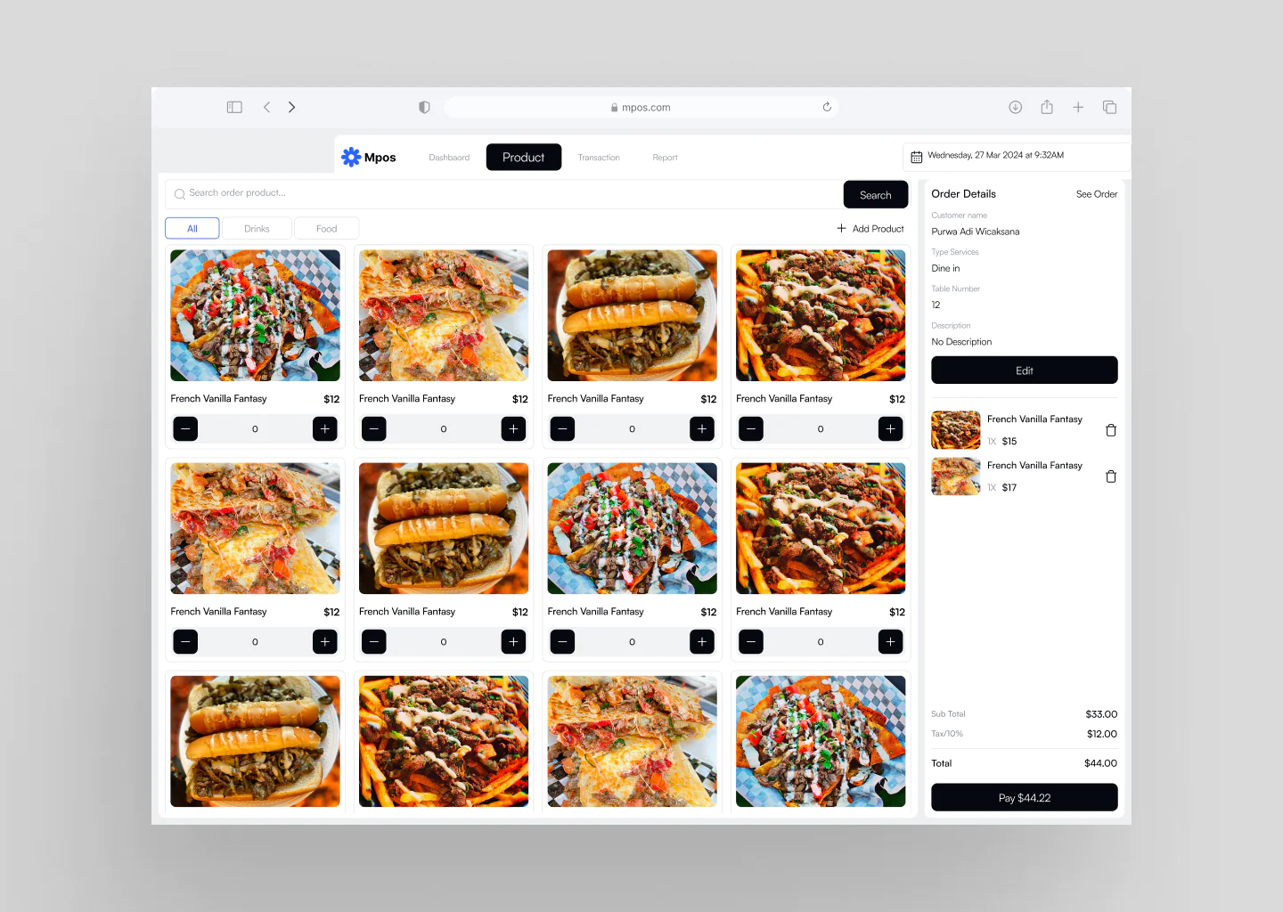 Restaurant Dashboard Design