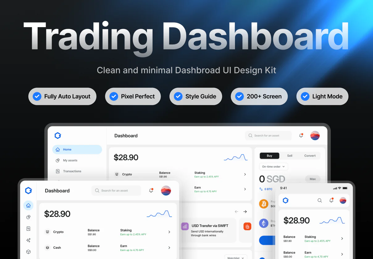 Trading Dashboard  Design