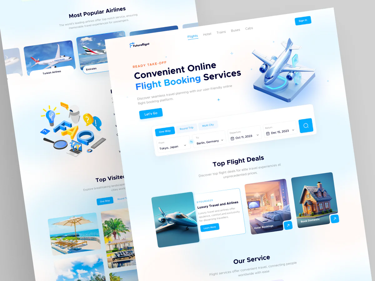 Flight Booking Dashboard Design
