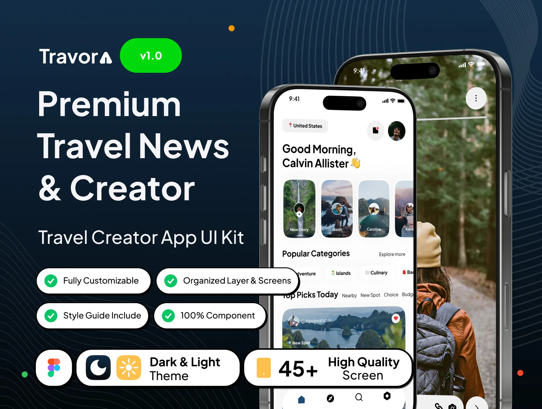 Travor-Premium Travel News & Creator UI Kit