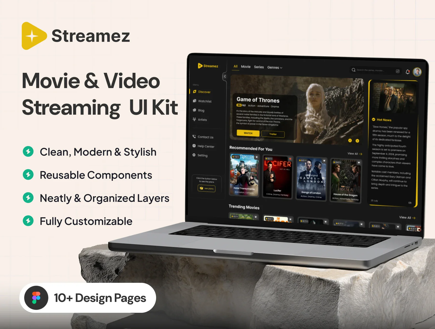 Movie & Video Streaming Web UI Kit