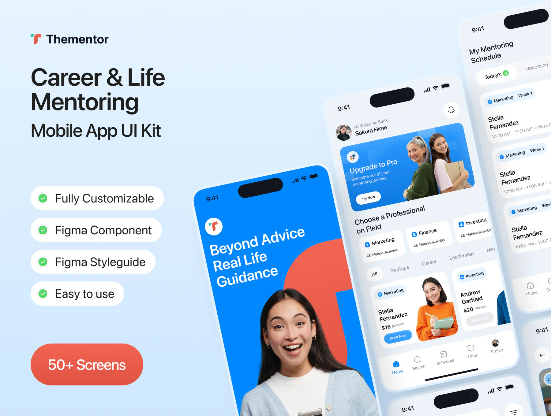 Career & Life Mentoring App UI Kit